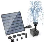 AISITIN Solar Springbrunnen 2023 Upgrade DIY Solarbrunnen Solarwasserbrunnen Teichpumpe Fontäne Pumpe -Schwimmbrunnenpumpe mit 6 Fontänenstile für Garten