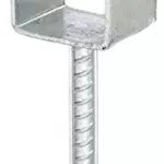 Alberts 214234 U-Pfostenträger, mit Betonanker aus Riffelstahl