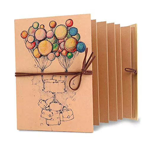 Album von Foto Album-Stil Vintage Deckung von Herzballons von Akkordeon Album faltbar von DIY Scrapbook Handgefertigte