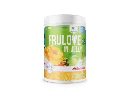 ALLNUTRITION Frulove In Jelly Apple & Pear - Zuckerfreie Marmelade - Marmelade ohne Zucker - 80% Jelly Fruit Kalorienarme Süßigkeiten - Fruchtaufstrich ohne Zucker - Brotaufstrich Vegan - 1000g