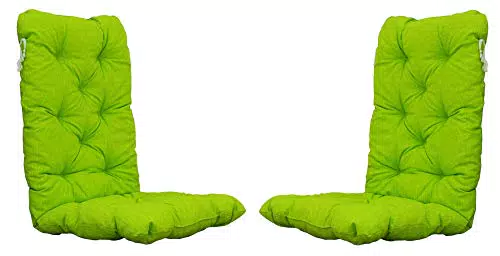 Ambientehome 2er Set Auflagen Sitzkissen Sitzpolster Hochlehner
