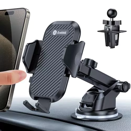 andobil Handyhalterung Auto 3 in 1 Saugnapf & Lüftung Halter Universale KFZ Autohalterung Zubehör für iPhone 15 Pro Max 14 13 12 Samsung S23 Ultra