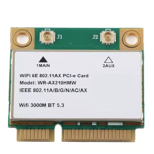 Annadue AX210HMW WiFi Karte, 5374M Wi-Fi 6E Wireless Modul Erweiterbar auf Interne 6GHz MU-MIMO Tri-Band Netzwerkkarte mit Bluetooth 5.2
