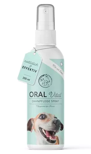 Annimally Dentalspray für Hunde 200ml - Zahnpflege Dental Spray gegen Mundgeruch und zur Vorbeugung von Zahnstein u.a. mit Pfefferminze