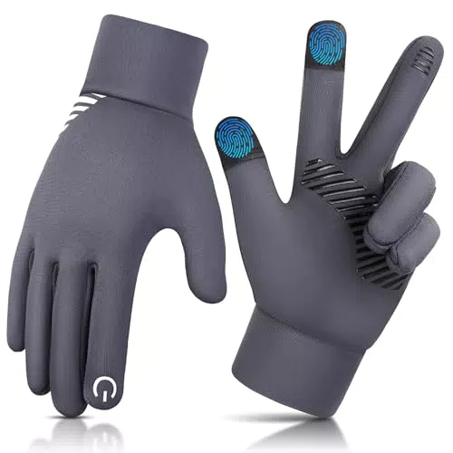 AOTOW Fahrradhandschuhe Kinder Winterhandschuhe Touchscreen Handschuhe - Winter Kinderhandschuhe Warme Winddichte Rutsch für Outdoor Sport Fahrrad Junge Mädch