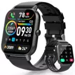 Aptkdoe Smartwatch Herren mit Telefonfunktion, 1.85 Smart Watch mit Herzfrequenzmonitor Schlafmonitor Schrittzähler
