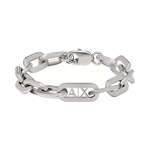 Armani Exchange Herren-Gliederarmband Edelstahl, AXG0117040