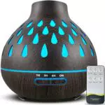 Aroma Diffuser für Duftöle, 500 ml Diffuser Ätherische Öle mit 7-farbigem LED-Licht
