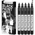 Artistro Acrylstifte Schwarz, Stifte für Steine, Felsmalerei