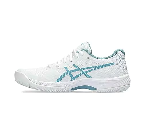 ASICS Damen Gel-Game 9 Clay/OC Sneaker, White/GRIS Blue