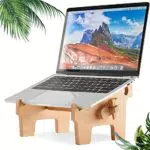 aullalah Laptop Ständer Holz, Ergonomischer LaptopstäNder für Schreibtisch