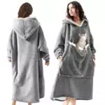 auvstar Hoodie Damen Oversize, Decken Pullover Blanket Hoodie
