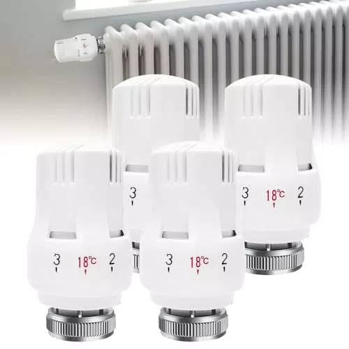 AVCXEC Thermostatkopf, 4 Stück Heizkörper Thermostatkopf