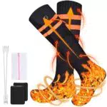 Beheizbare Socken, 3, 7V/4000mAh Wiederaufladbare Heizsocken mit 4 Temperaturen