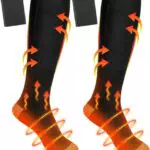 Beheizbare Socken, 4000mAh Beheizte Socken Herren Damen Wiederaufladbare Batterien Elektrische Warme Socken Fußwärmer