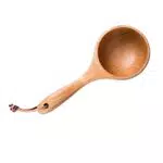 BESTONZON Massivholz Wasser Scoop Löffel Mehrzweck Japanischen Stil Holz Runde Wasser Schöpflöffel Dipper Küchengerät