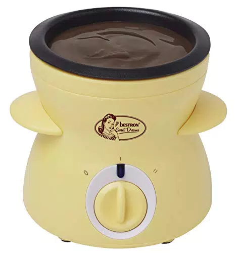 Bestron Schokoladen-Fondue für 2 Personen, Mini-Schokofondue-Set