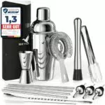 Beyond 15-teiliges Cocktail Shaker Set - Edelstahl Cocktail Set mit Bar Zubehör in Geschenkbox - Set mit Sieb