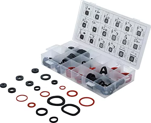 BGS 8059, Dichtring-Sortiment, Gummi und Fiberglas, 141-tlg