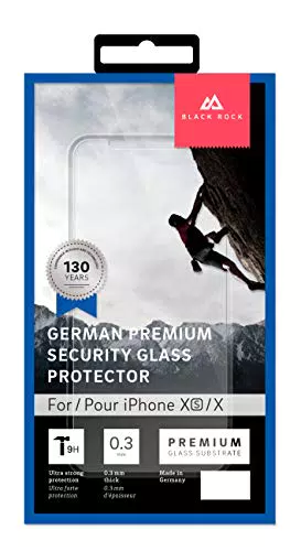 BLACK ROCK - Premium Glass Screen Protector 0, 3 mm 9H für Apple iPhone XS I Schutzglas