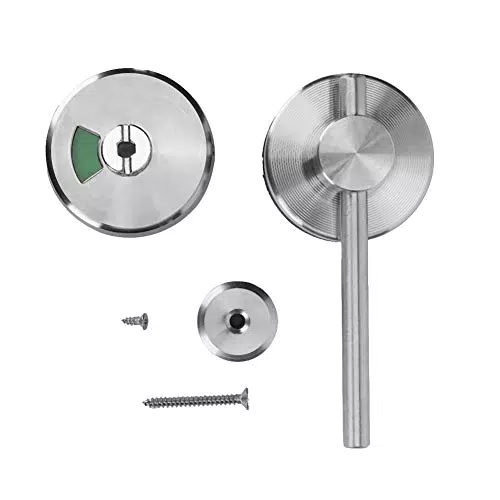 Blinker Türschloss frei eingerastet Blinkerschloss Sichtschutz Trennwand Türschlossverriegelung für öffentliche Toilette WC Toilette MEHRWEG VERPACKUNG Silber