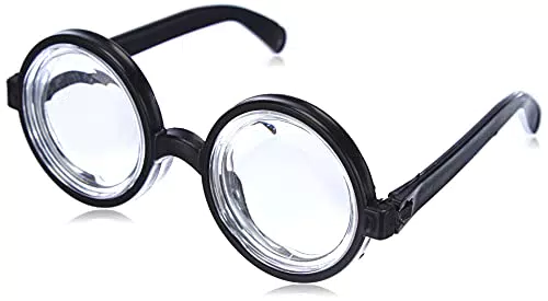 Boland 00371 - Brille Nerd, schwarz, Hornbrille, sympathischer Streber