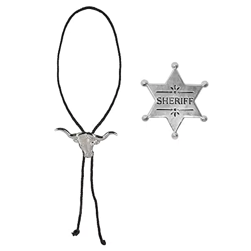 Boland 54316 - Kostüm-Set Cowboy, 2-teilig, Kette und Sheriff-Stern