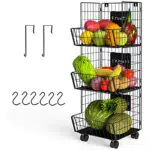 Bomclap 3 Stöckig Obstkorb für Platzersparnis, Obst Etagere Tehend Moderne Obstschalen