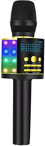 BONAOK Magic Karaoke Microphone, Upgraded Wireless Bluetooth Microphone Singing Recording