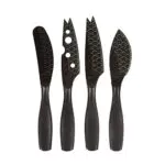 Boska Käsemesser-Set Mini Monaco+ / vier Käsemesser/stilvolles Design/Edelstahl/Schwarz / 160 x 22 x 7 mm