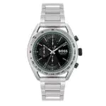 BOSS Chronograph Quarz Uhr für Herren mit Silbernes Edelstahlarmband - 1514023