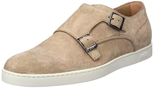 BOSS Herren Devin sd Monk-Strap Loafer, Light Beige275