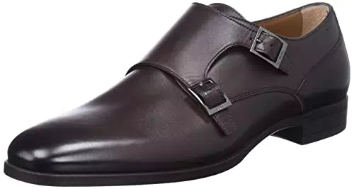BOSS Herren Kensington ltct Monk-Strap Loafer, Dark Brown209