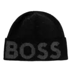 BOSS Herren Mütze Strickmütze Lamico Hat, Farbe:Schwarz