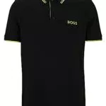 BOSS Herren Paddy Pro Poloshirt aus Baumwoll-Mix mit Kontrast-Details Schwarz X
