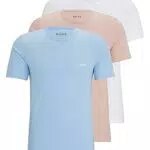 BOSS Herren TShirtRN 3P Classic Dreier-Pack T-Shirts mit Logo-Stickerei Gemustert