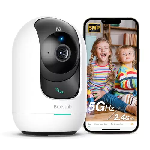 BOTSLAB 5MP Überwachungskamera Innen, 3K Babyphone mit Kamera