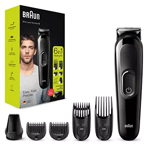 Braun 6-in-1 Bartschneider, mit Haar- und Nasentrimmer