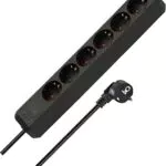 Brennenstuhl Eco-Line, Steckdosenleiste 6-Fach schwarz