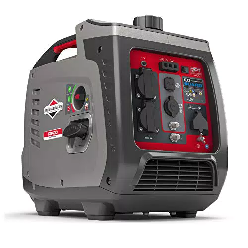 Briggs & Stratton 030800 Benzin Inverter Stromerzeuger Generator der PowerSmart Serie P2400 mit 2400 Watt/1800 Watt sauberem Strom