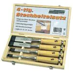 Brüder Mannesmann Stechbeitelsatz 4-tlg. in Holzkassette