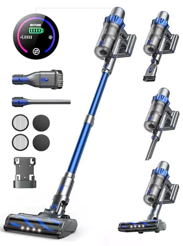 Buture Pro Akku Staubsauger, 38000PA/450W Staubsauger kabellos mit intelligentem Auto Modus