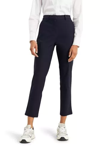 C&A Damen Hose Hosen Casual Slim Mid Rise/Mid Waist Viskose|Stretch|Nylon dunkelblau 44 S-L-R
