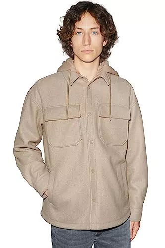 C&A Herren Jacke Relaxed Fit Polyester hellbeige