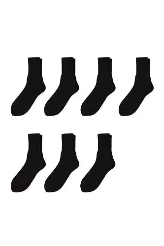 C&A Herren Socken Unifarben 7er Pack|Multipack schwarz 43-46
