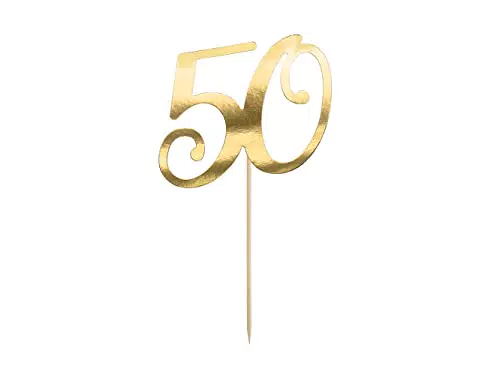 Cake Topper '50' 20, 5cm Tortendeko Kuchendeko Cupcake Kuchen Torten Geburtstag Jubiläum