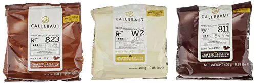 Callebaut Receipe No. 811, 823 und W2, Kuvertüre Callets