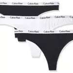 Calvin Klein Damen 3er Pack Strings Tanga, Mehrfarbig