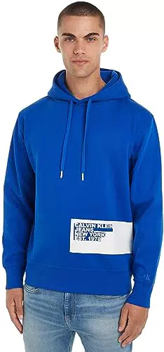 Calvin Klein Jeans Herren Stencil Blocking Logo Hoodie Schweres Strickmaterial