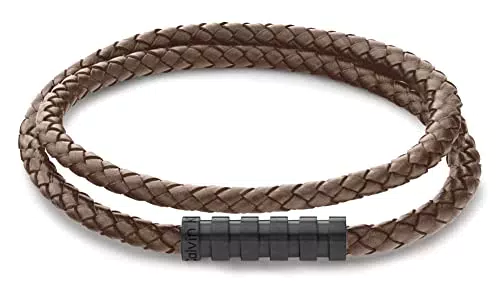 Calvin Klein Lederarmband für Herren Kollektion WRAPPED & BRAIDED Braun - 35000096